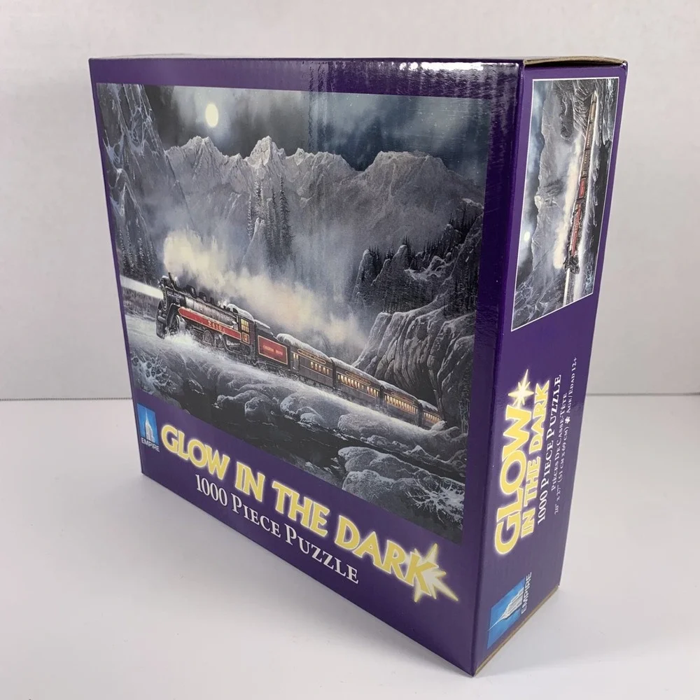 NIB Empire-Canadian Pacific Train 1000pc Glow In The Dark Jigsaw Puzzle - Polar‎